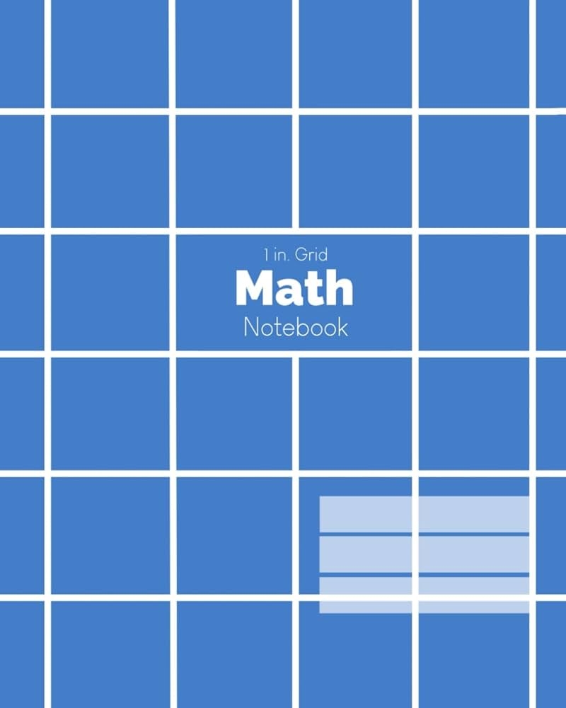 Math Graph Notebook Blue Grid 1 Inch Large Graph Paper For Primary Mathematics By Well Done Print Co Print Co Well Done Amazon Books