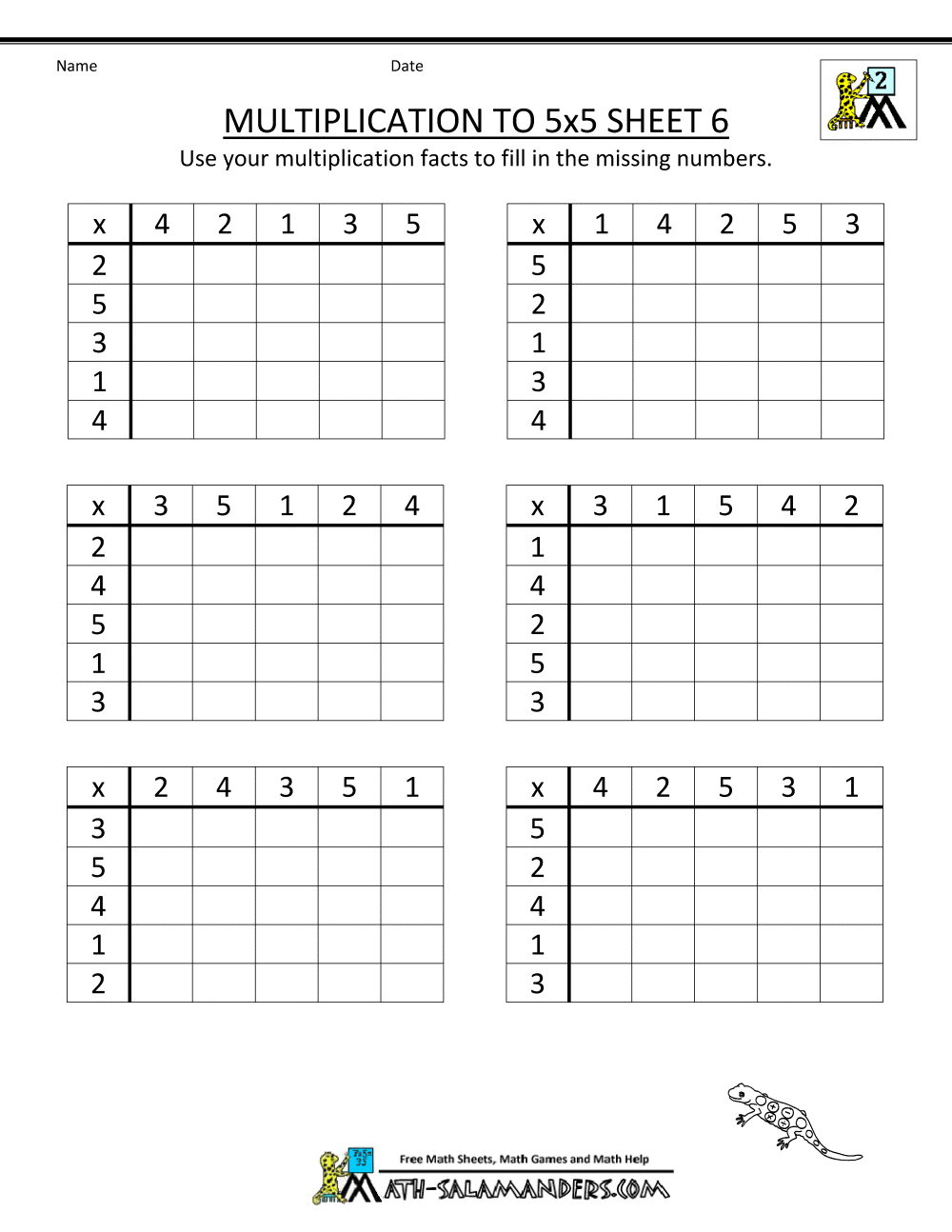 Graph Paper For Multiplication Problems Printable