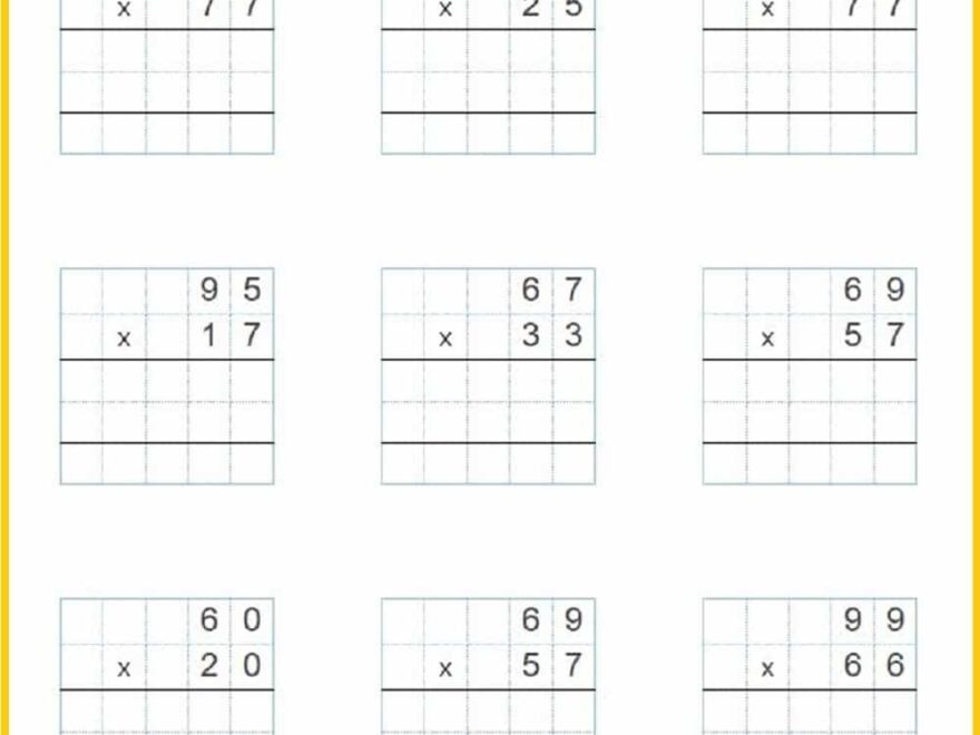 Multiplication Worksheets PDF Free Download
