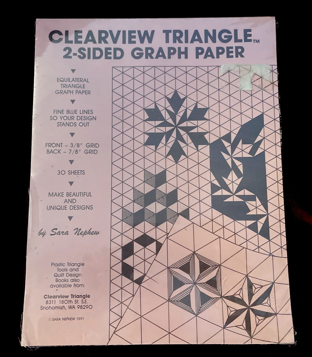 New Clearview Triangle 2 sided Graph Paper Equilateral 30 Pages 3 8 7 8 EBay