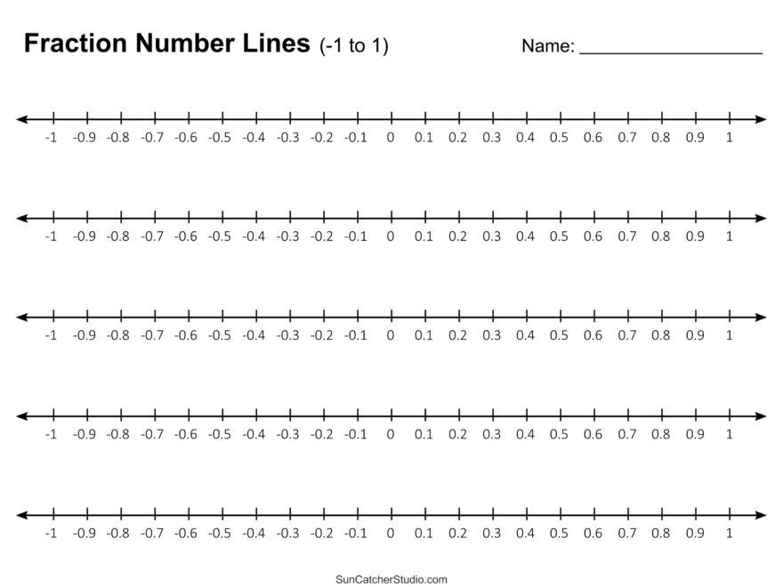 Number Lines Integers Decimals Blank Missing Numbers Free Printables Monograms Design Tools Patterns DIY Projects