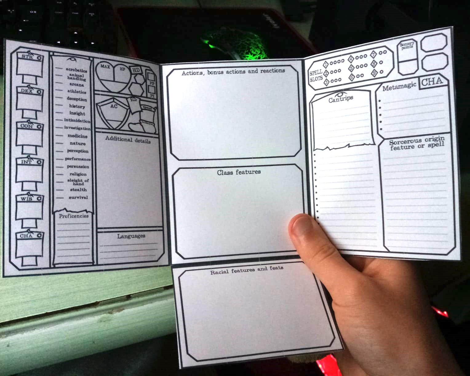 Printable Graph Paper Foldable Paper Characters