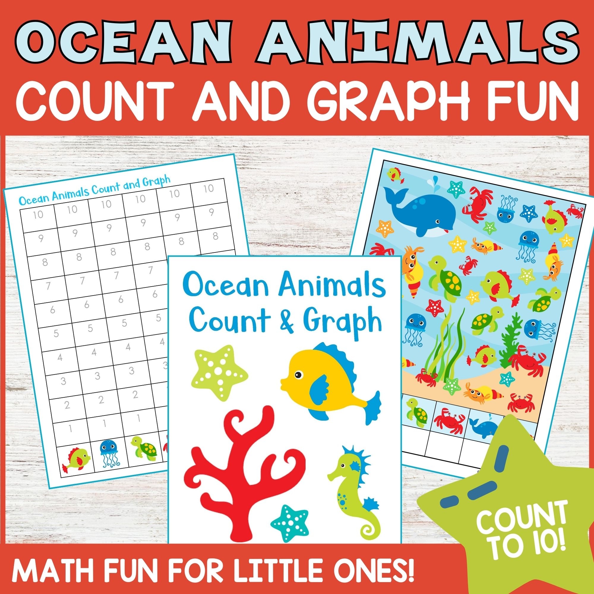 Ocean Animals Count And Graph Printable Homeschool Happiness Shop