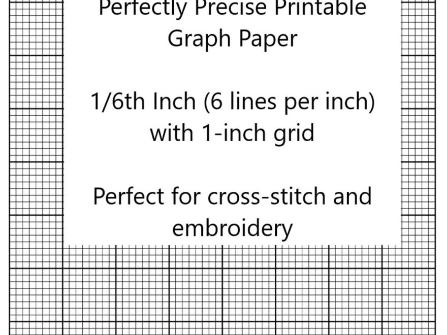 Perfectly Scaled And Precise Printable Graph Paper 1 6 Inch 6 Lines Per Inch With 1 Inch Grid Etsy