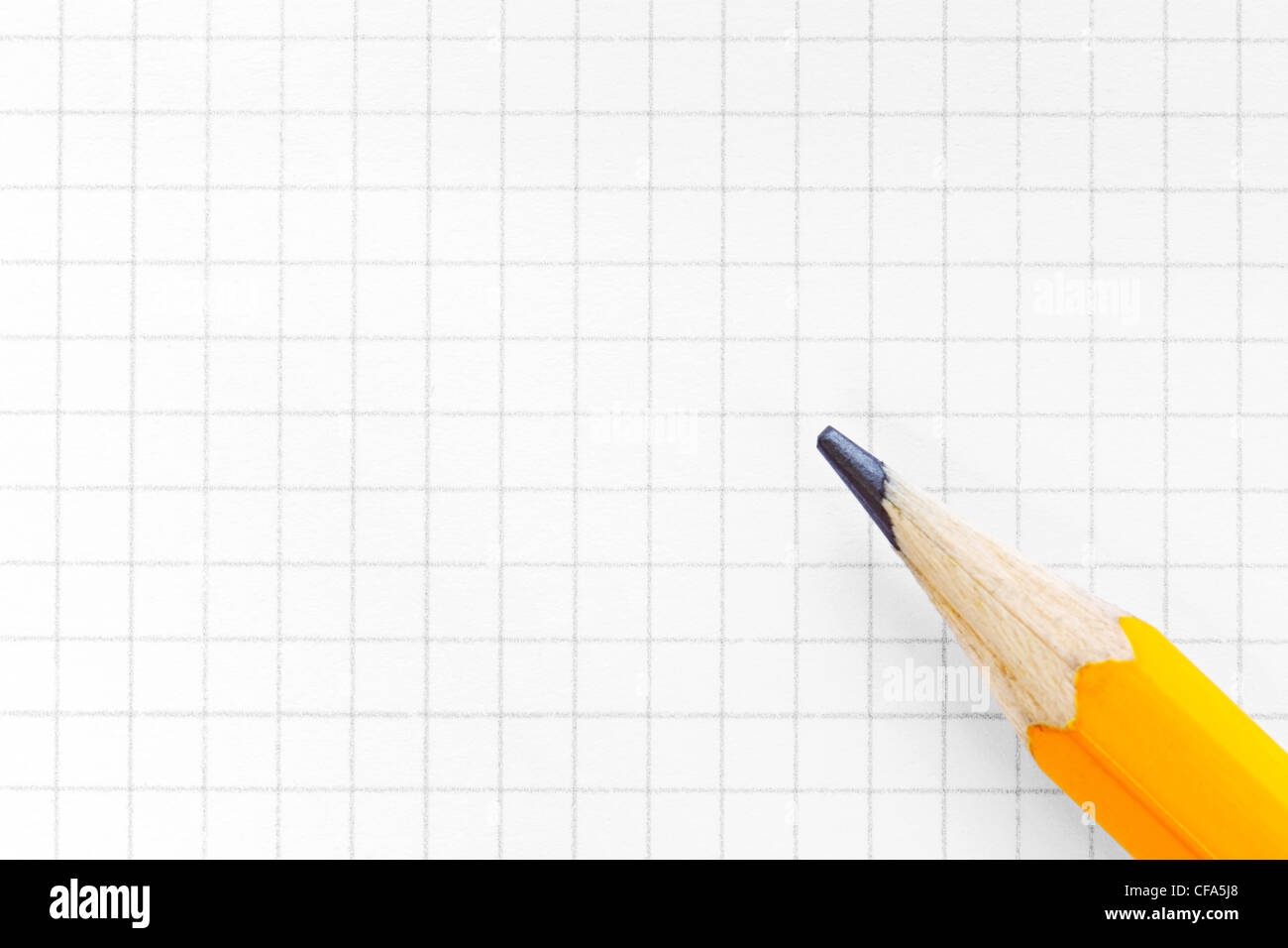 Photo Of Blank Squared Graph Paper With A Yellow Pencil Add Your Own Text Or Diagram Stock Photo Alamy