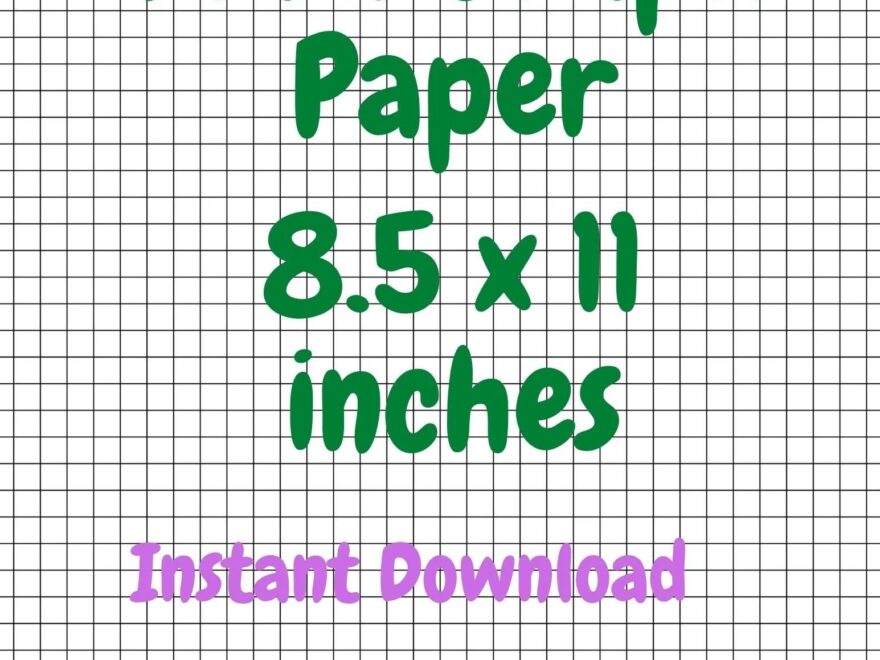 Plain Graph Paper Instant Download 8 5 X 11 Inches Etsy
