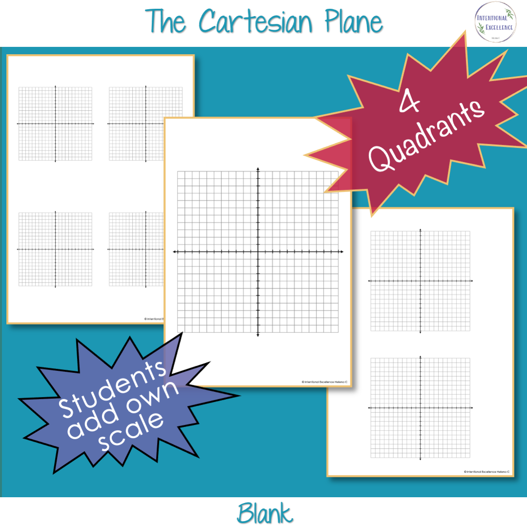 Plotting Coordinates Cartesian Plane BLANK Grids 1 And 4 Quadrant Graphs Teacher Professional Development