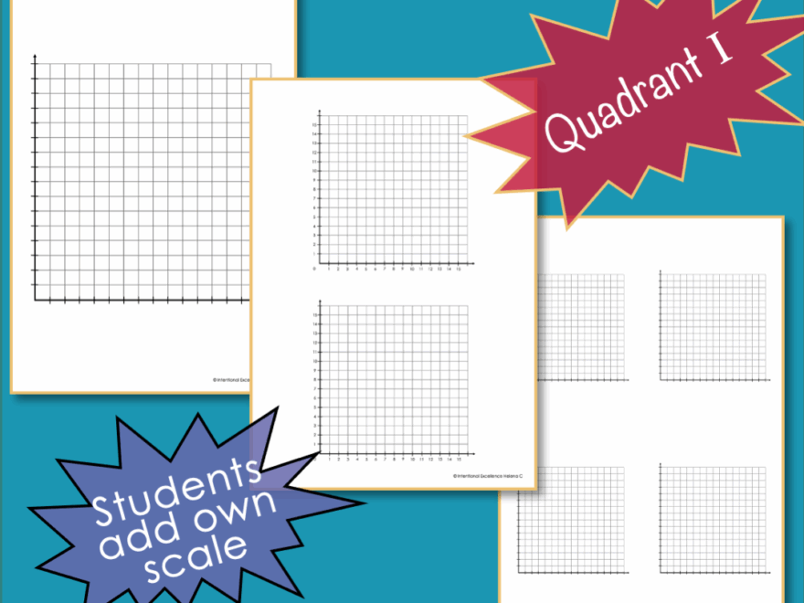 Plotting Coordinates Cartesian Plane BLANK Grids 1 And 4 Quadrant Graphs Teacher Professional Development