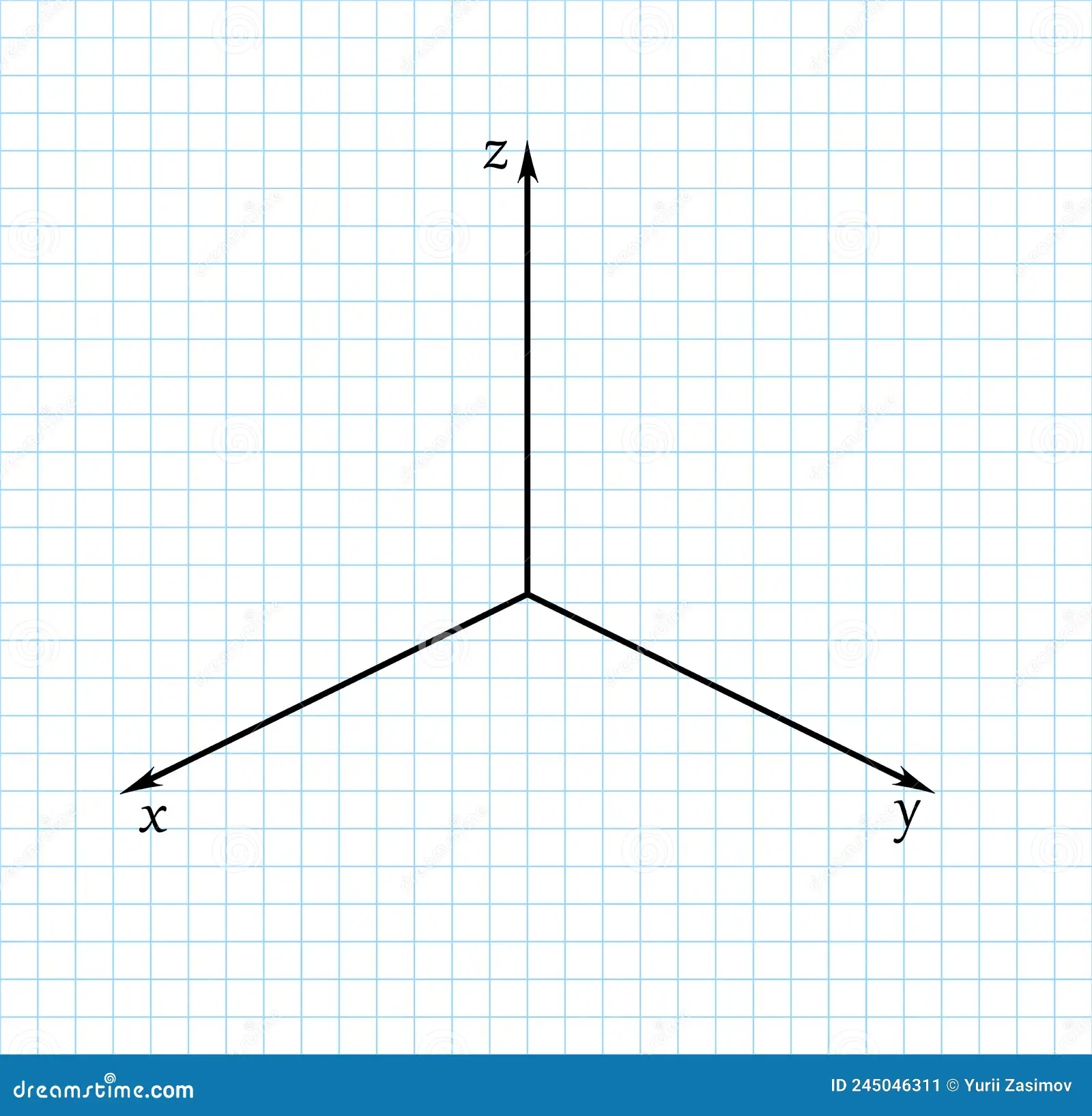 Polar Coordinate Systemon Graph Paper Vector Illustration Stock Vector Illustration Of Geometry Space 245046311