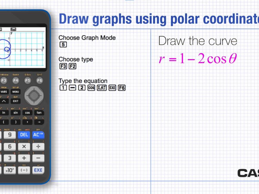 Polar Functions Graphing And Tables Casio Calculators