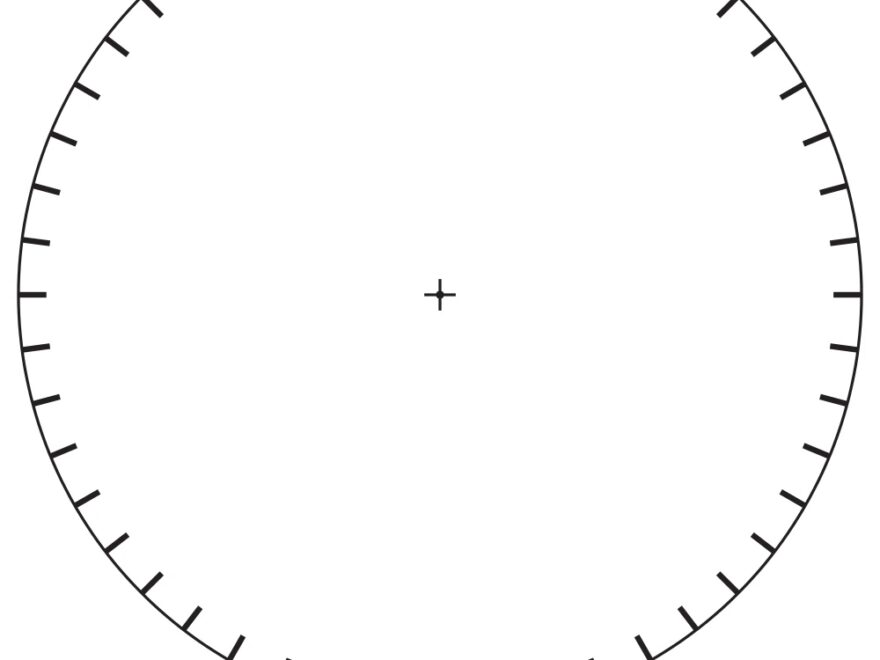 Polar Graph Paper With Protractor Royalty Free Vector Image