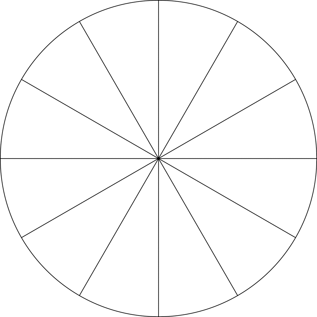 Polar Grid In Degrees With Radius 1 ClipArt ETC