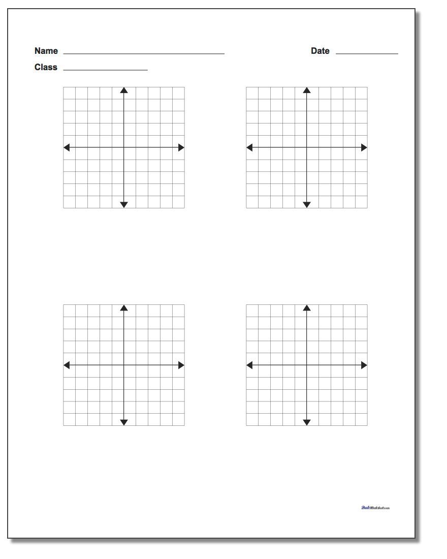 Printable Coordinate Planes