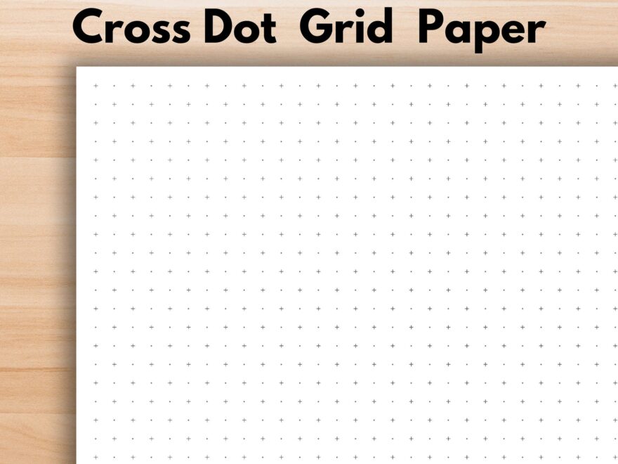 Printable Cross Dot Graph Paper A4 A5 Half letter And Letter Print At Home Dot Paper 5mm Spacing Etsy