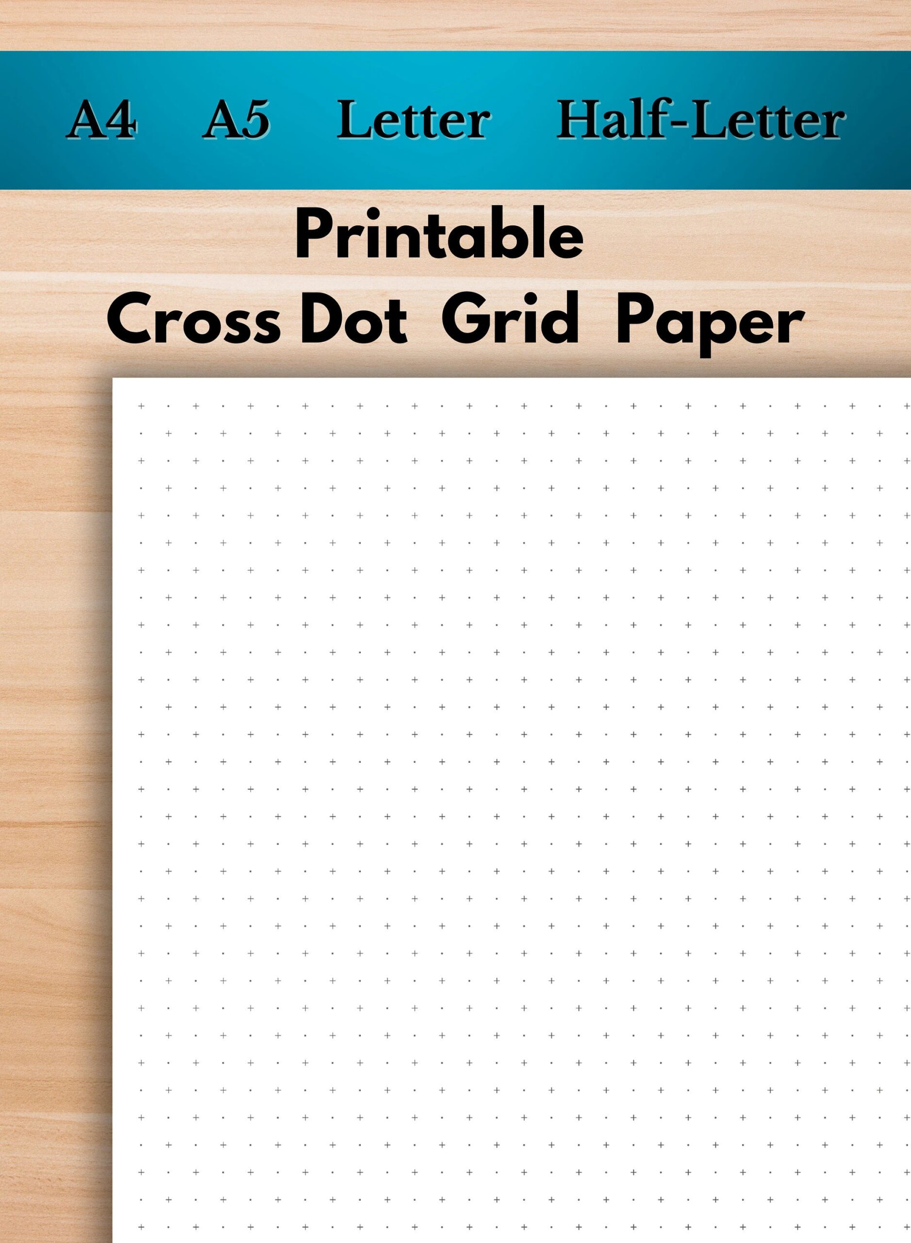 Printable Cross Dot Graph Paper A4 A5 Half letter And Letter Print At Home Dot Paper 5mm Spacing Etsy
