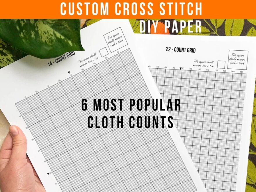 PRINTABLE Cross Stitch Graph Paper Bundle PDF 6 SIZES Count 14 10 11 16 18 22 Xstitch Digital Instant Download Blank Grid Paper Graphs Etsy