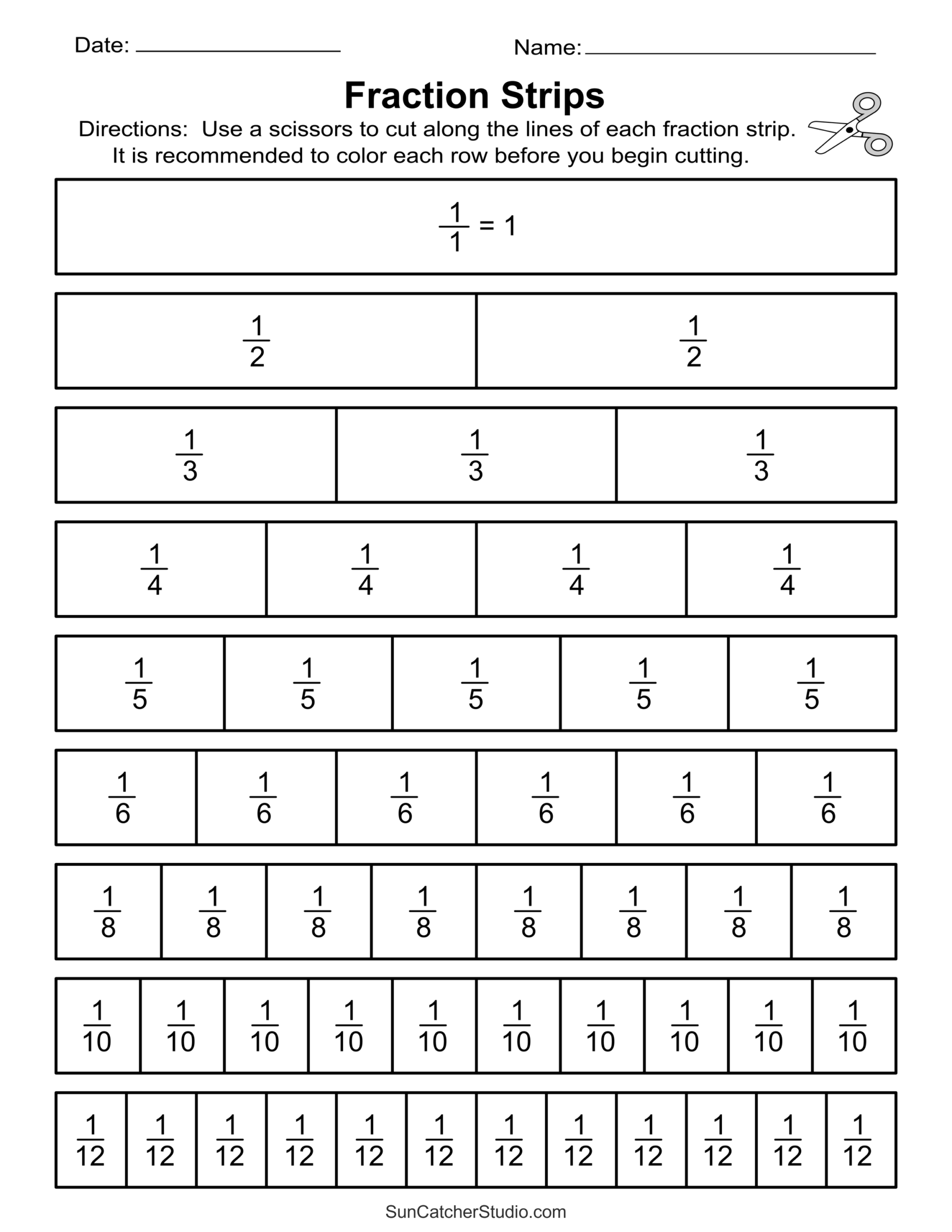 Printable Fraction Strips And Fraction Bars Free Printables Monograms Design Tools Patterns DIY Projects Printable Fraction Strips And Fraction Bars Free Printables Monograms Design Tools Patterns DIY Projects