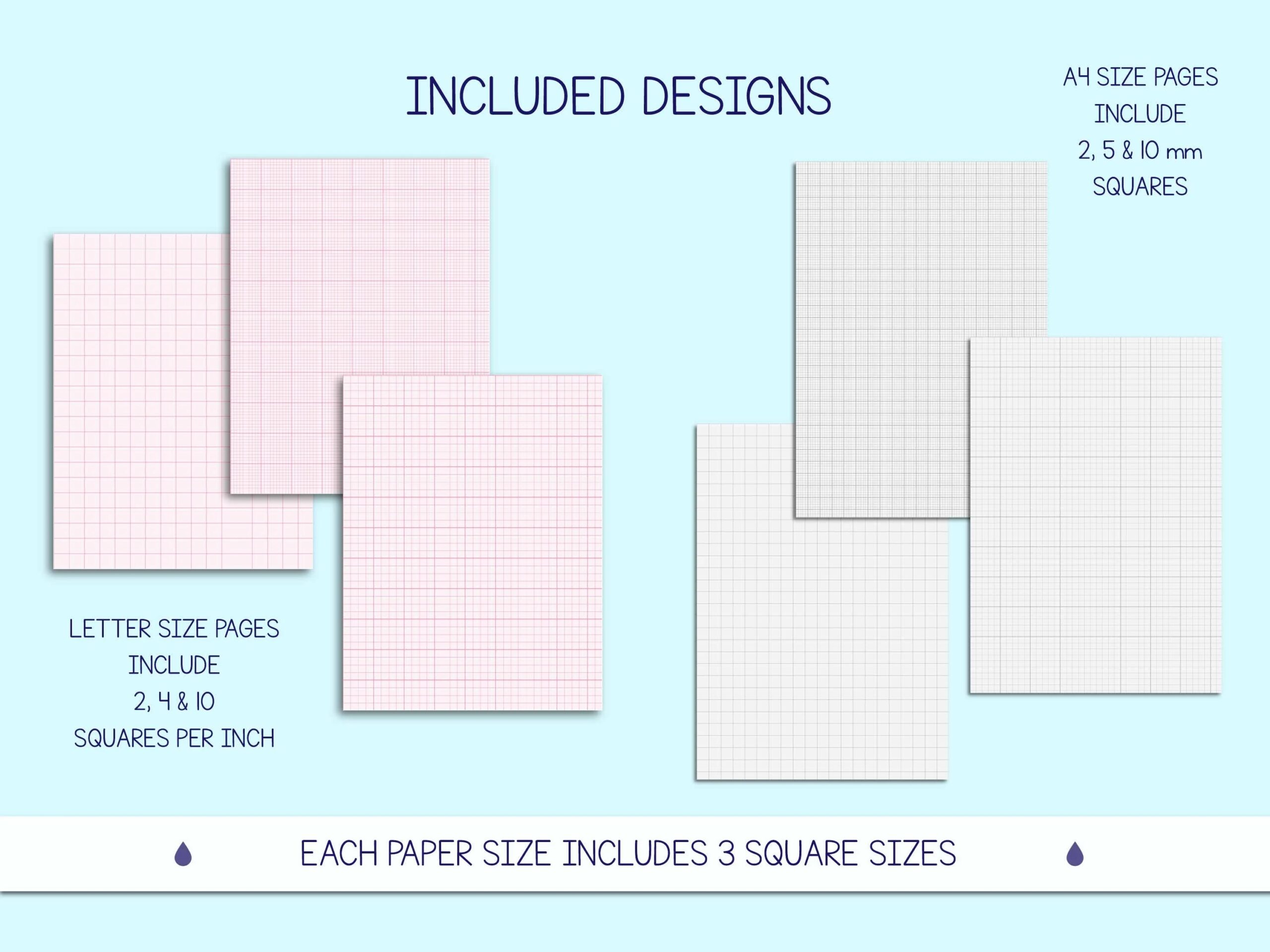 Printable Graph Paper In Multiple Colors Grid Paper For Instant Download 3 Size Squares US Letter A4 Etsy Israel Printable Graph Paper In Multiple Colors Grid Paper For Instant Download 3 Size Squares US Letter A4 Etsy Israel