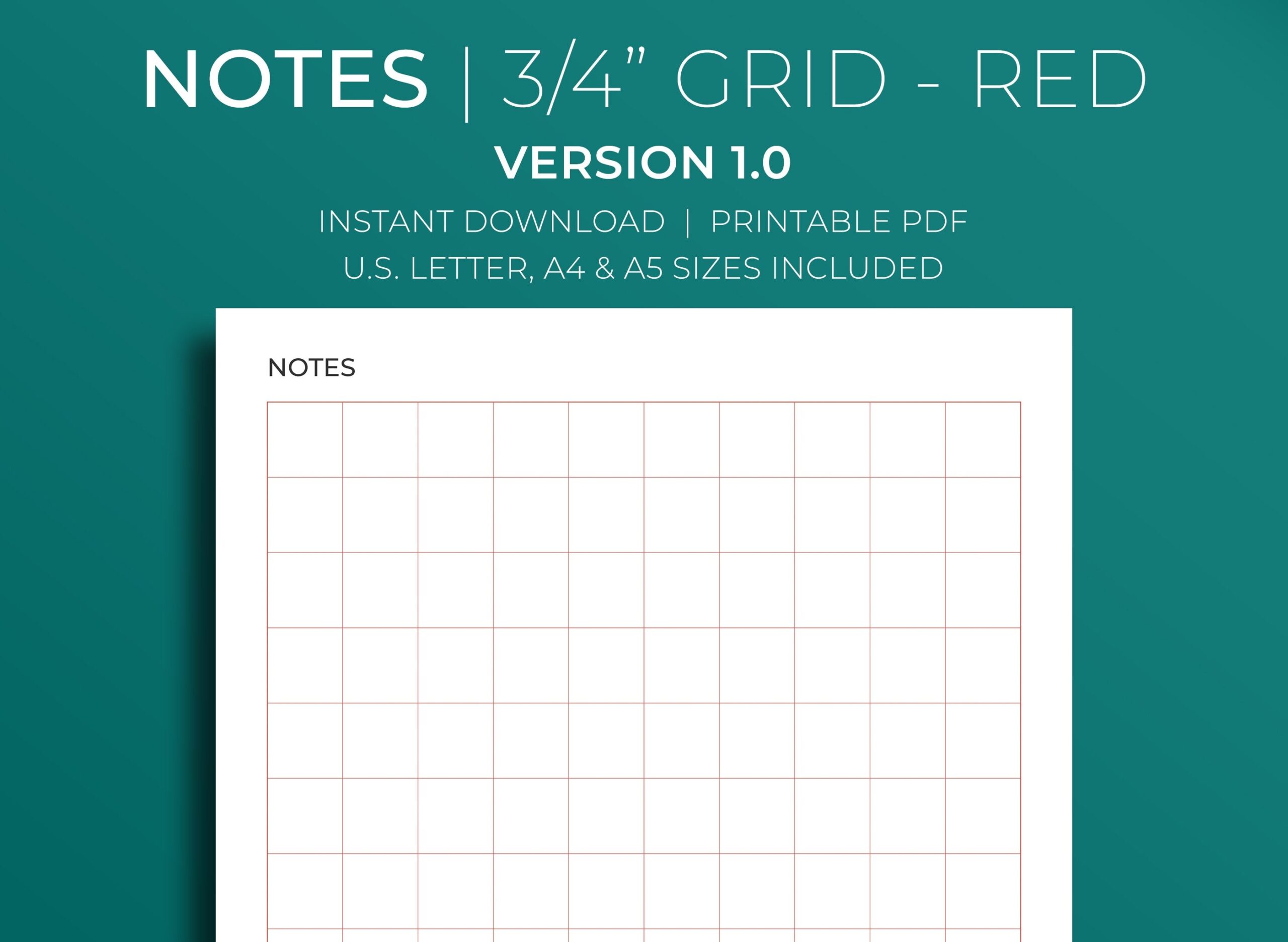Printable Grid Paper 3 4 Red Grid Version 1 0 Instant Download Minimalist Productivity PDF Template Planner Insert A4 A5 Letter Etsy Printable Grid Paper 3 4 Red Grid Version 1 0 Instant Download Minimalist Productivity PDF Template Planner Insert A4 A5 Letter Etsy