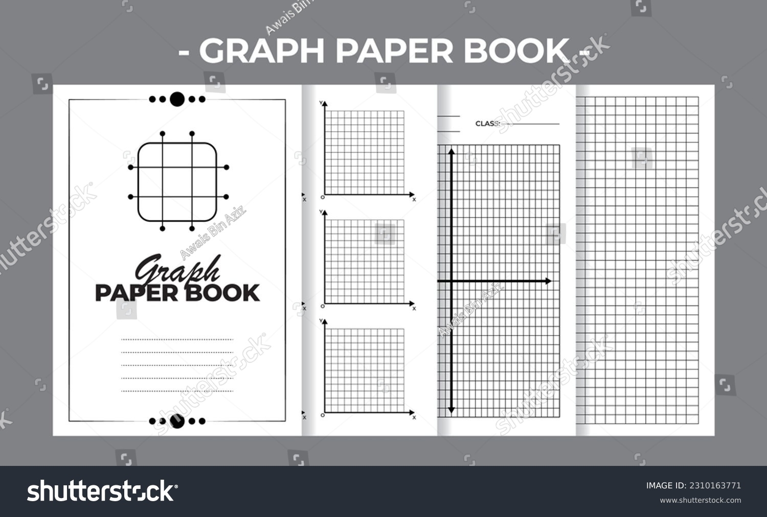 Printable Interior Pages Blank Graph Paper Stock Vector Royalty Free 2310163771 Shutterstock