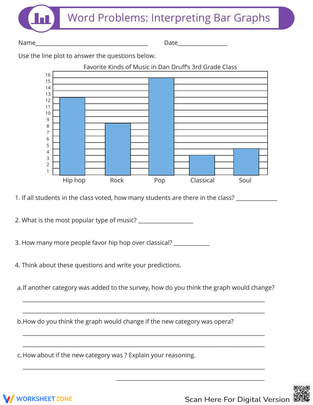 High School Bar Graph Worksheets