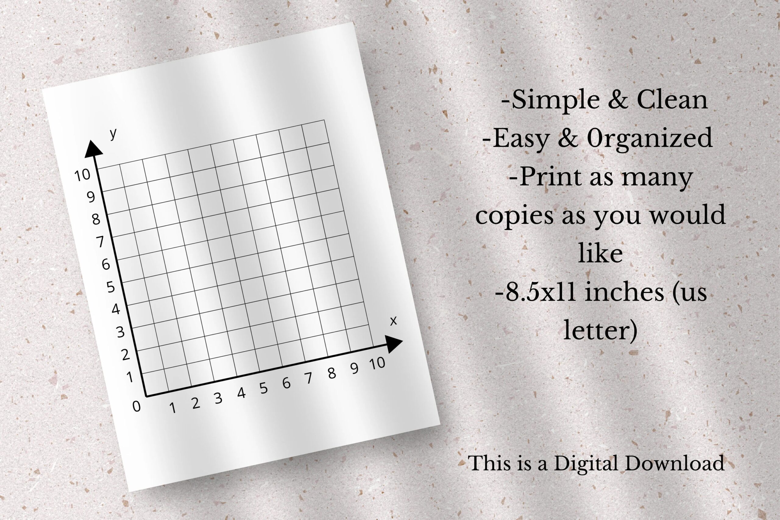 Blank Graph Paper 4 Quadrants Worksheet Printable