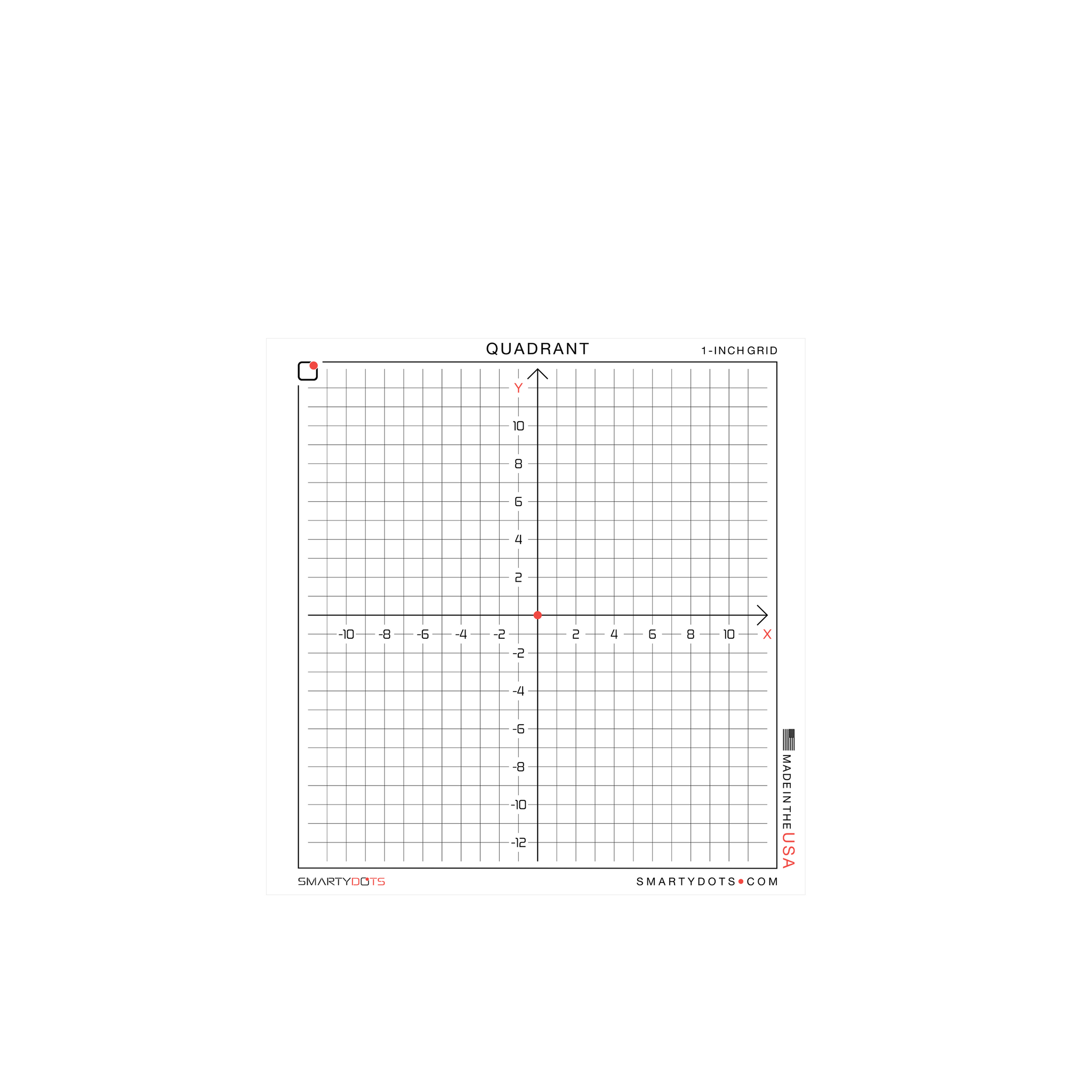 Quadrant 1 Inch Grid 28x29 Smarty Dots Worksheets Library