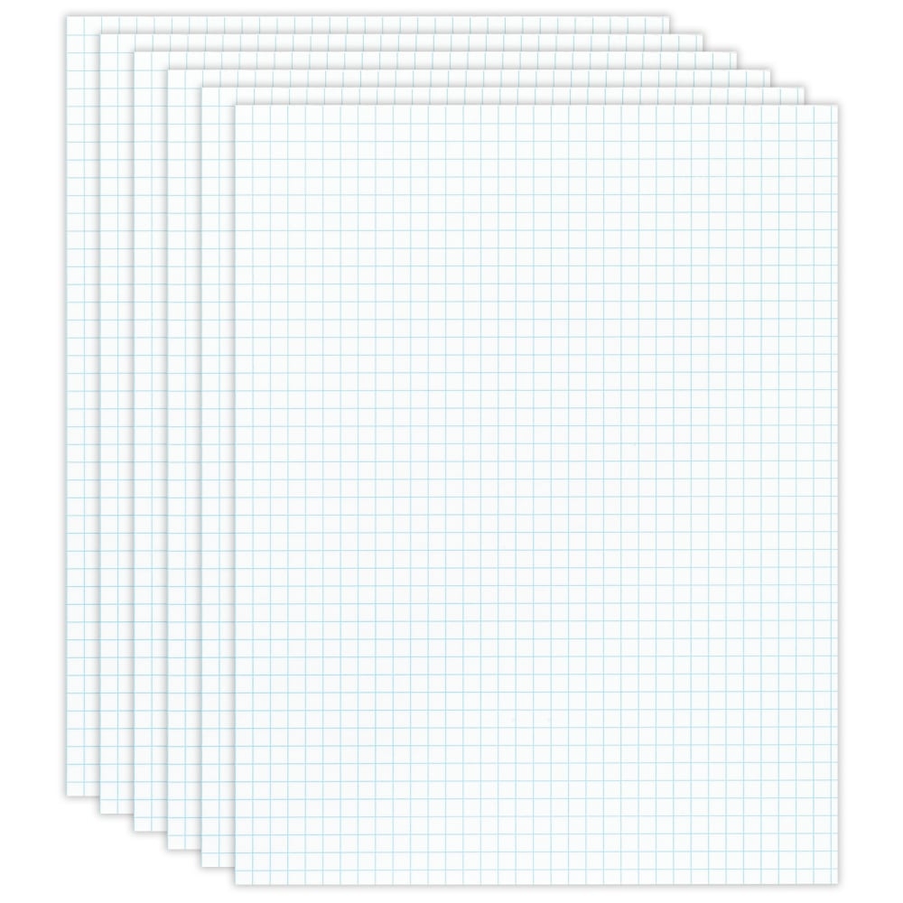 Quadrille Pads 4 X 4 Squares Inch 50 Sheets White Pack Of 6 OfficeSupply