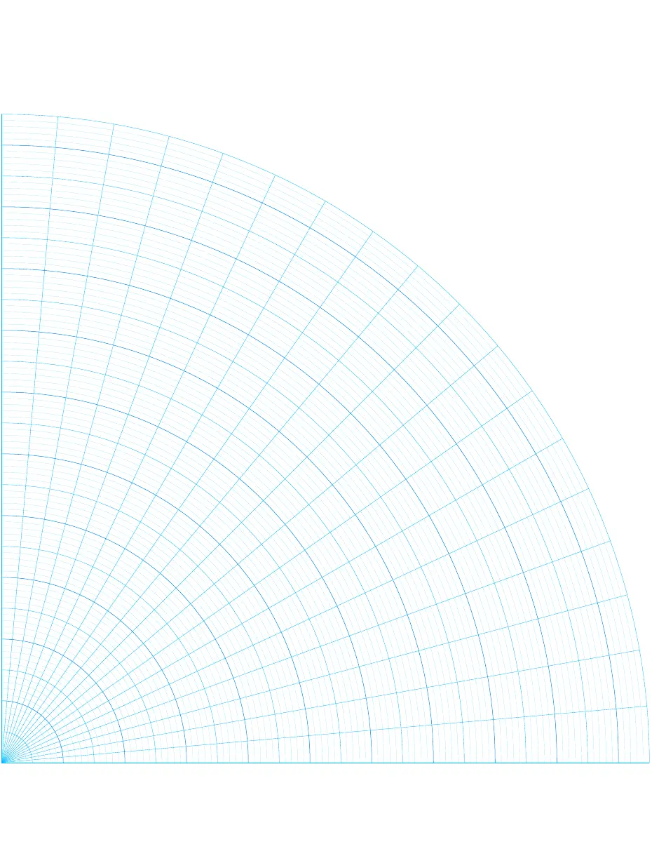 Quarter Polar Graph Paper Download Printable PDF Templateroller