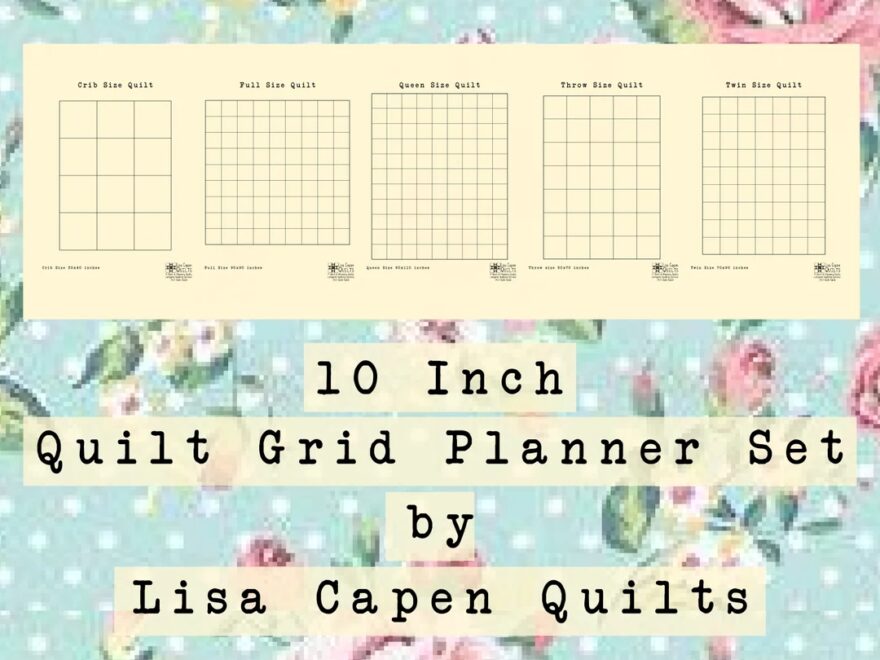 Quilters Graph Paper Instant Printable Download 10 Inch Grid And 5 Quilt Sizes Design Your Quilt Today Etsy