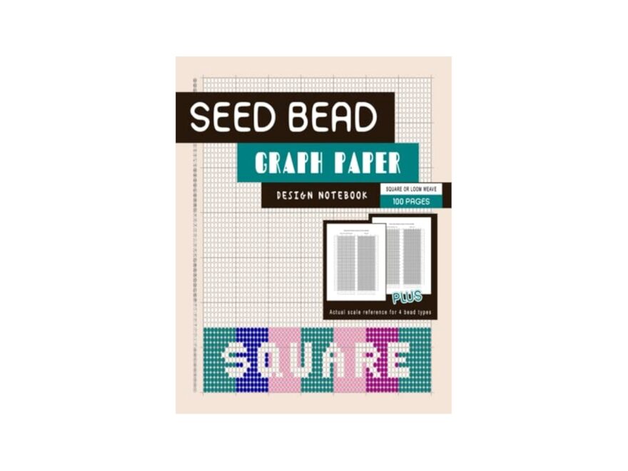 Seed Bead Graph Paper Square Stitch Loom Weave Pattern 100 Pages Graphing Notebook For On loom Weaving And Off loom Beading Projects Plus Size 11 And Size 8 Scale BeadStudio MsKapolo Amazon Books