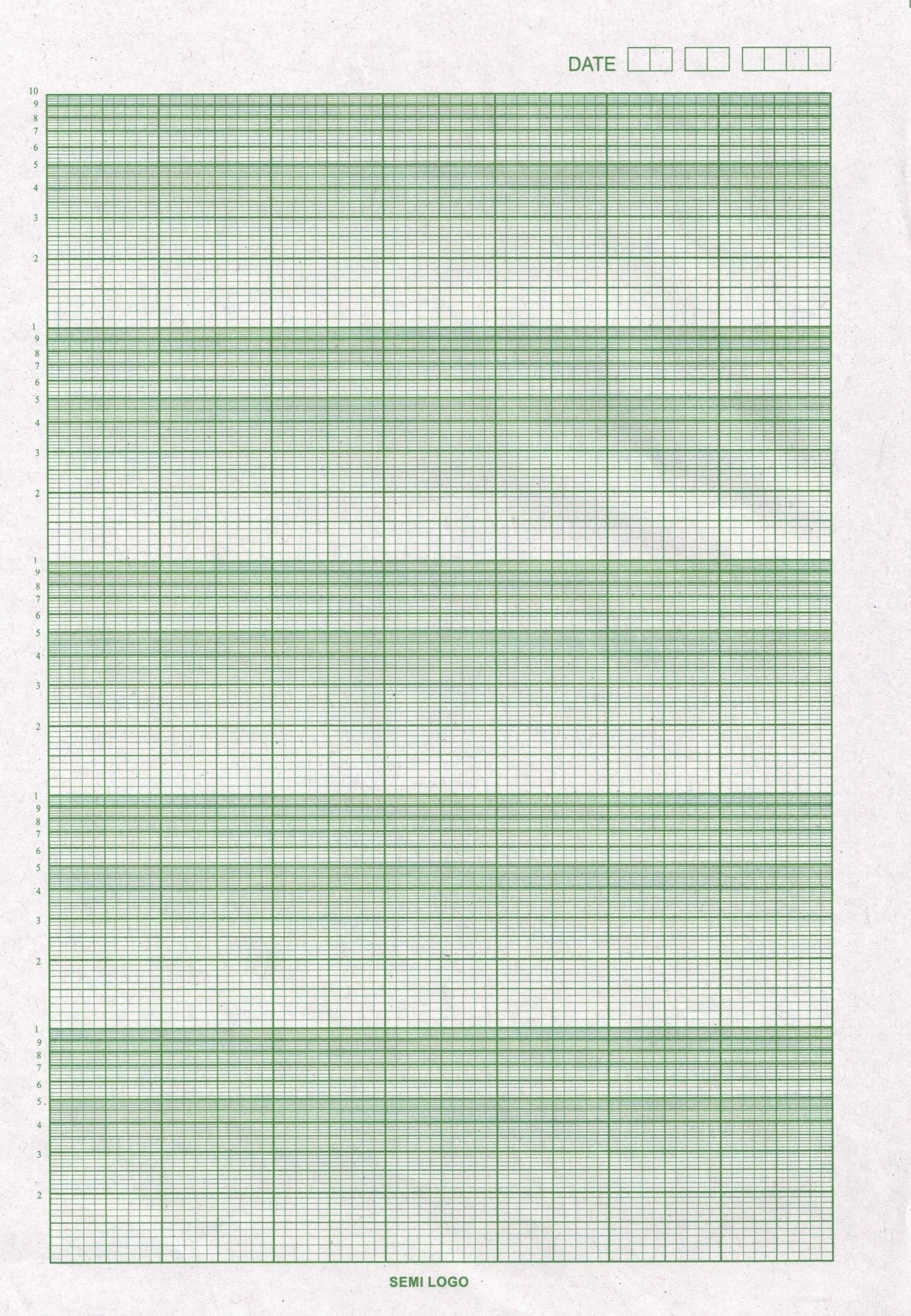 Horizontal Semi-Log Graph Paper