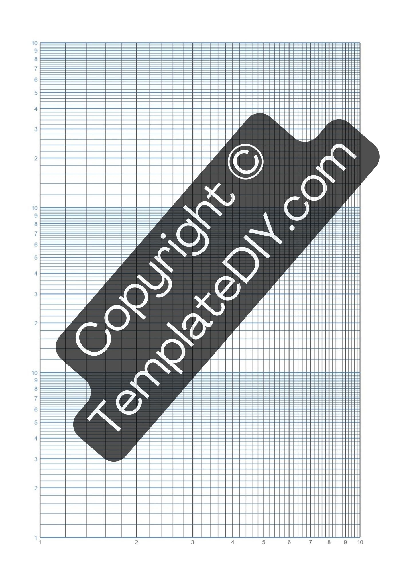 Semi Log Graph Paper Grid Paper Printable Template In PDF Semi Log Graph Paper Grid Paper Printable Template In PDF