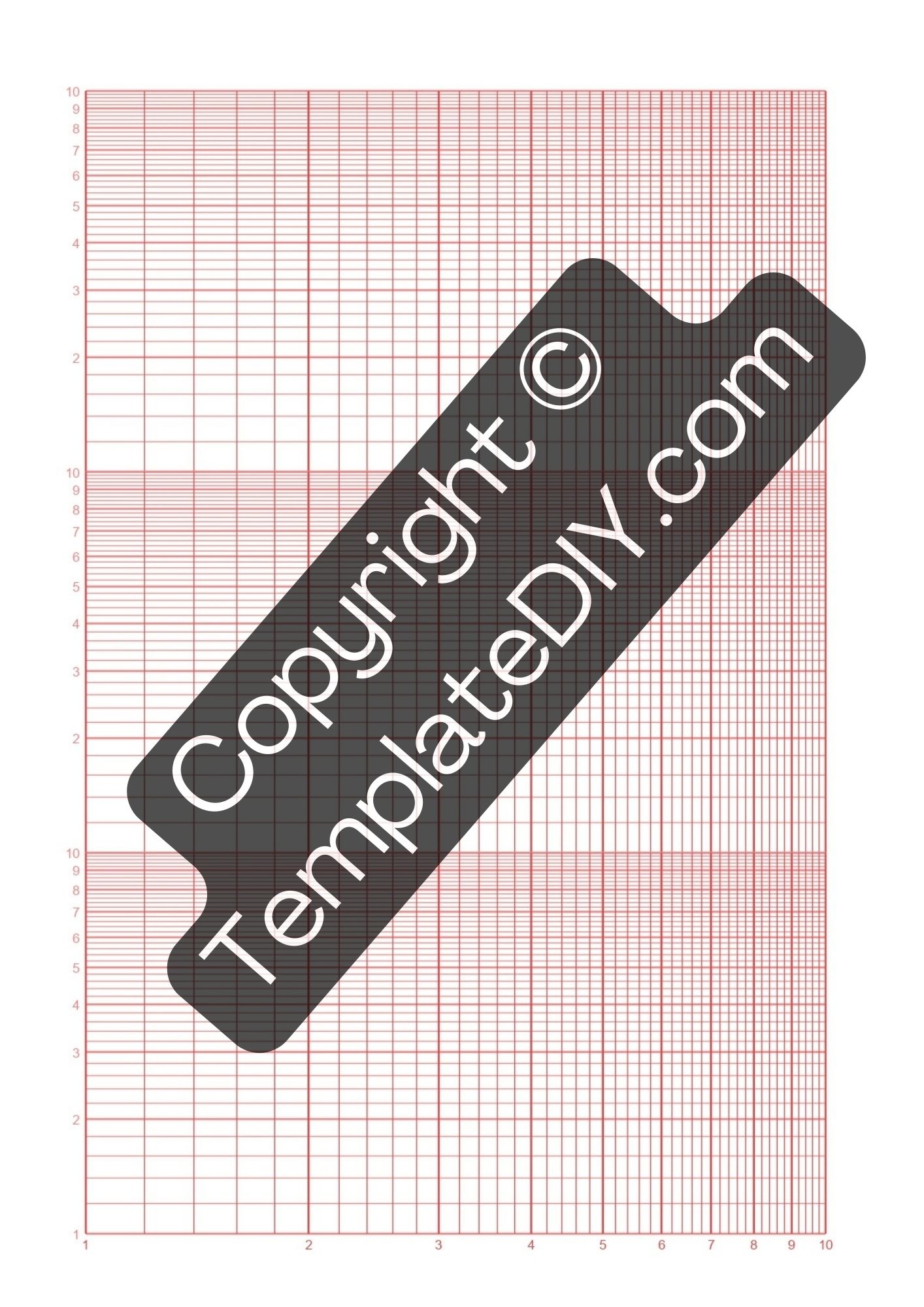 Semi Log Graph Paper Grid Paper Printable Template In PDF