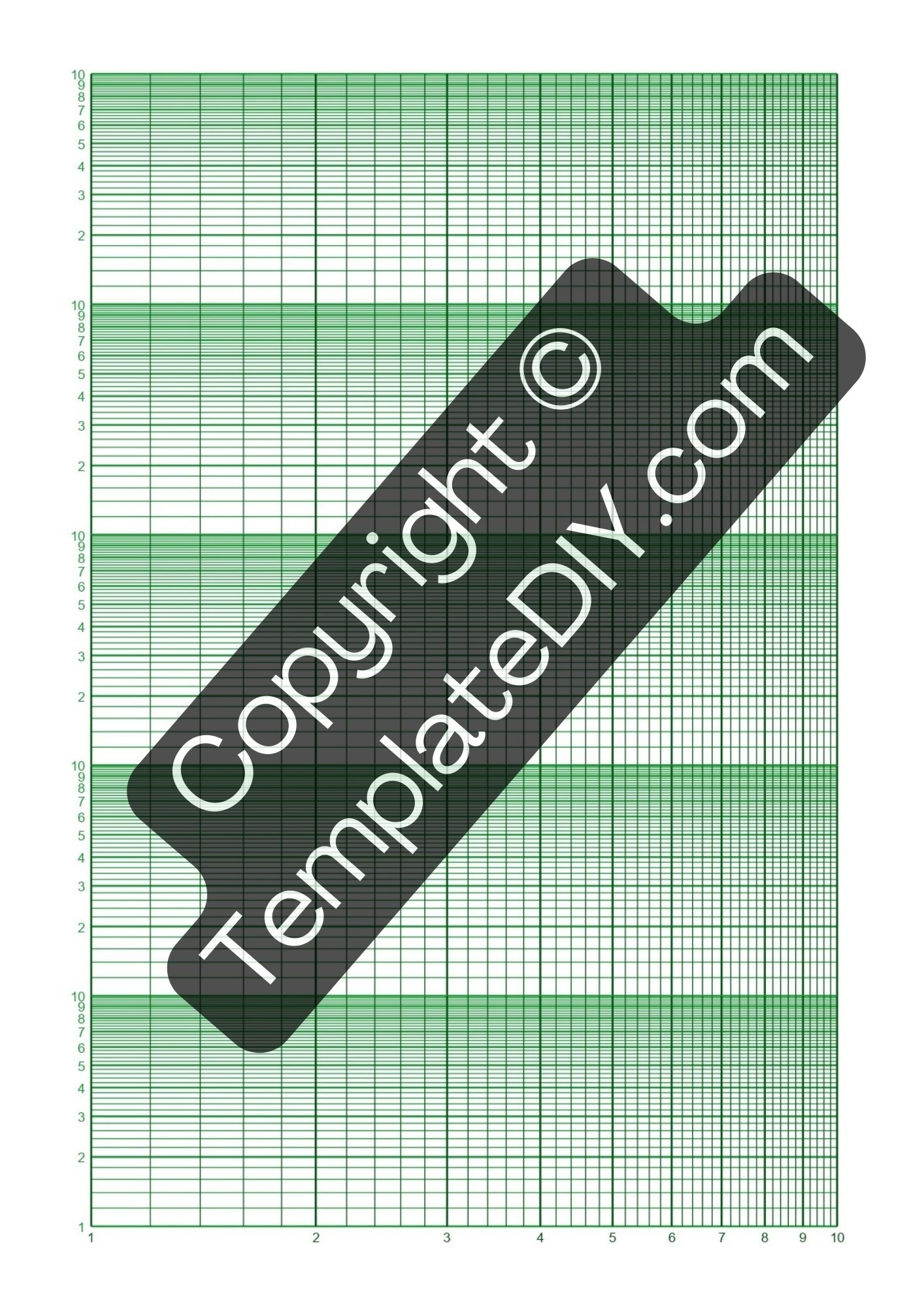 Semi-Log Graph Paper Along X-Axis