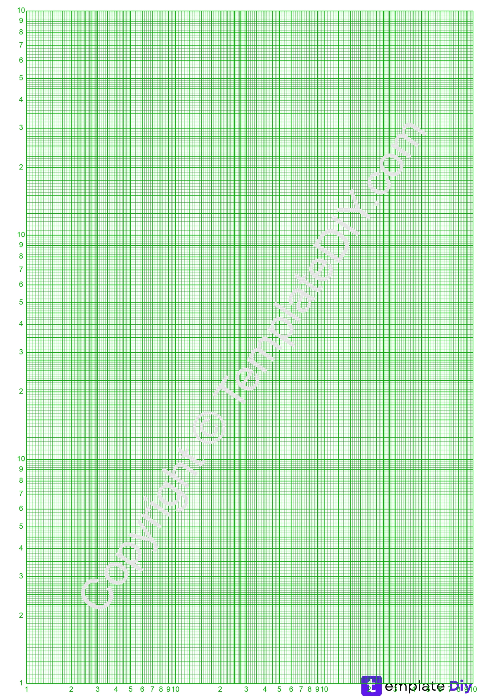 Semi Log Graph Paper Grid Paper Printable Template In PDF