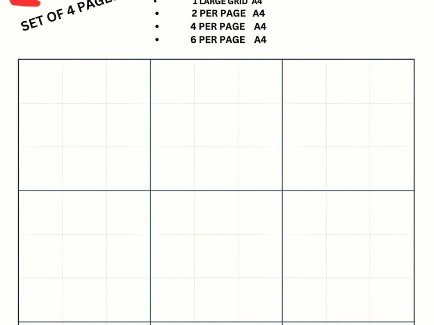 Set Of Blank Sudoku Grids 4 PAK 1 2 4 6 Games Per Page Bonus 4 Games Etsy