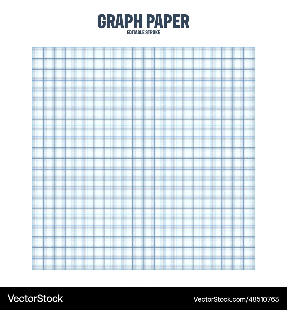 Sheet Of Graph Paper With Grid Millimeter Vector Image