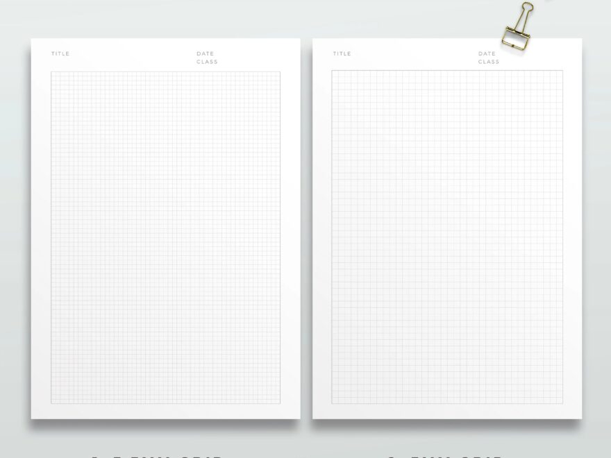SIMPLE 4 size Grid Note Template A4 LETTER Printable Note Inserts Grid Notebook Study Note Template Grid Notebook Paper Refill Etsy