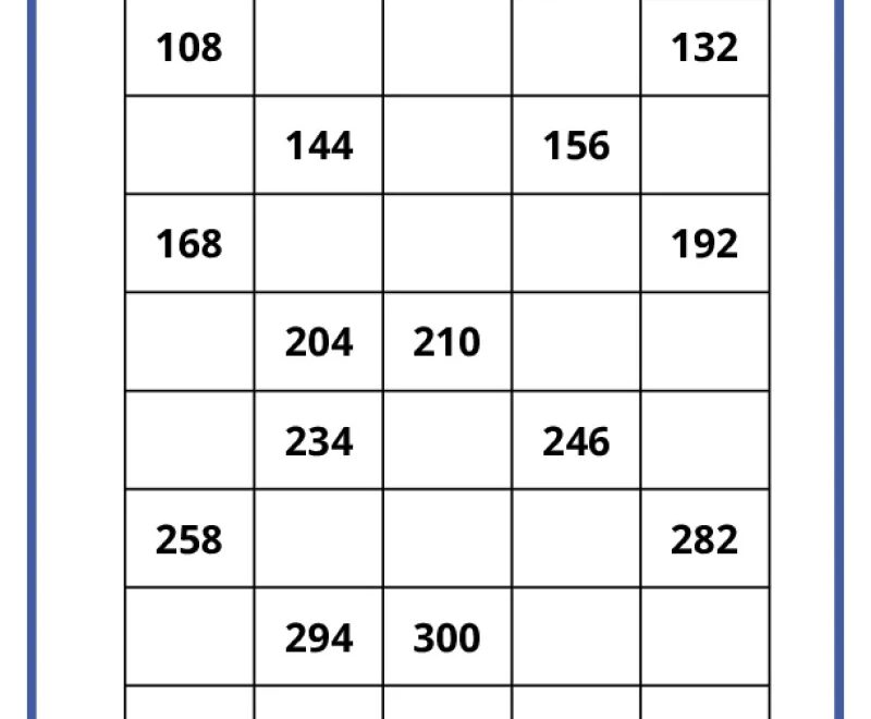 Skip Counting By 6 K12 Math Worksheets