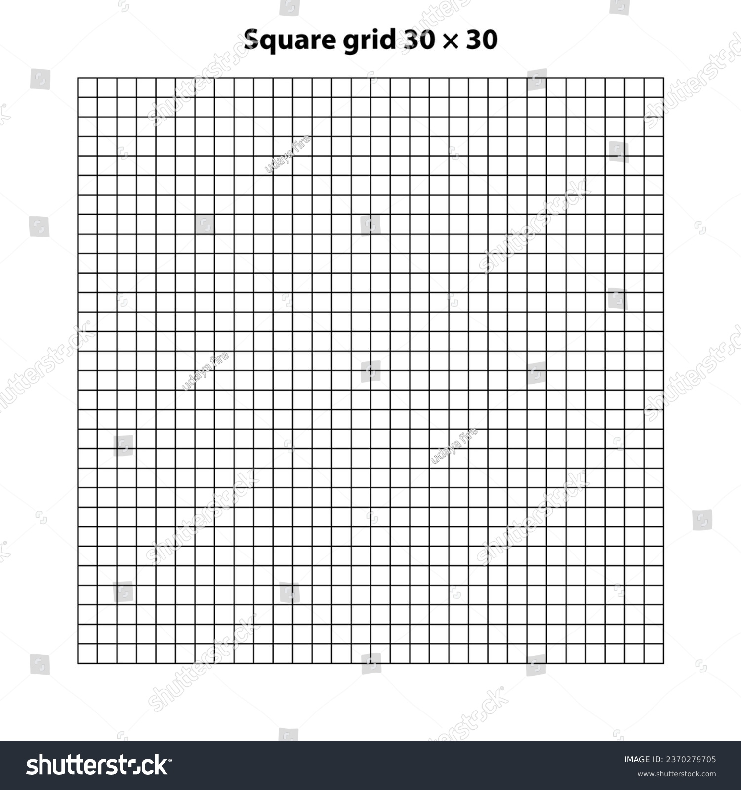 Square Grid 30 By 30 Squares Stock Vector Royalty Free 2370279705 Shutterstock