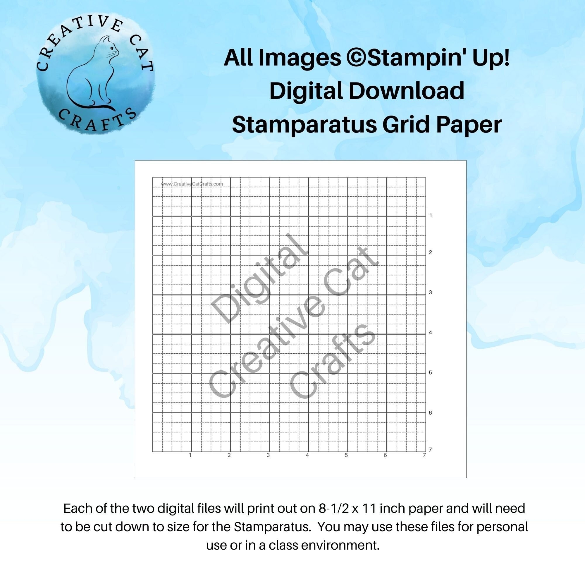 Stamparatus Grid Paper Digital Download Etsy