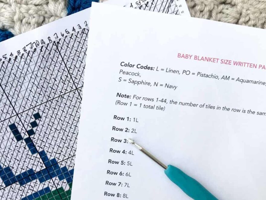 The Easiest Way To Design Your Own C2C Crochet Graph Patterns Step by step Tutorial