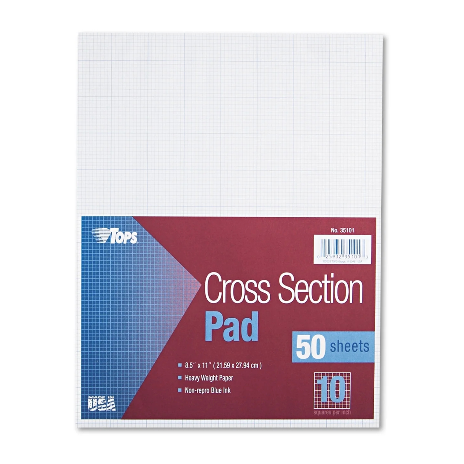 TOPS Engineering Computation Pad School Supplies 8 1 2 X 11 Grid 5x5 Graph Rule Green Tint 100 Sheets 35500 Walmart