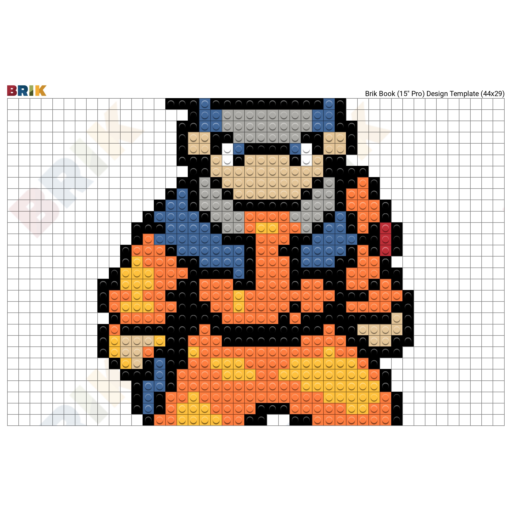 Uzumaki Naruto Pixel Art BRIK