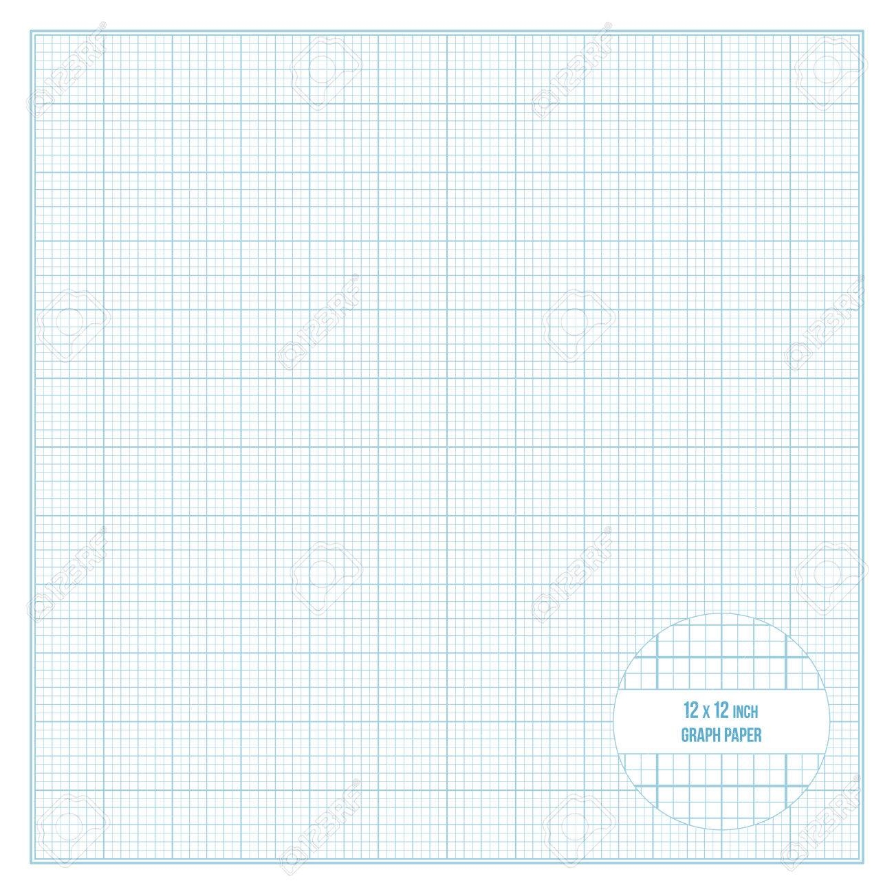 Vector Blue Printable Graph Paper 12x12 Inch Size Grid Accented Every Inch Royalty Free SVG Cliparts Vectors And Stock Illustration Image 80489714 