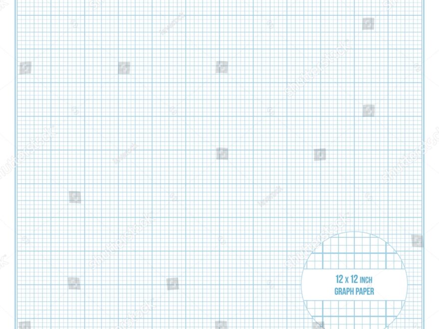 Vector Blue Printable Graph Paper 12x12 Stock Vector Royalty Free 661940194 Shutterstock