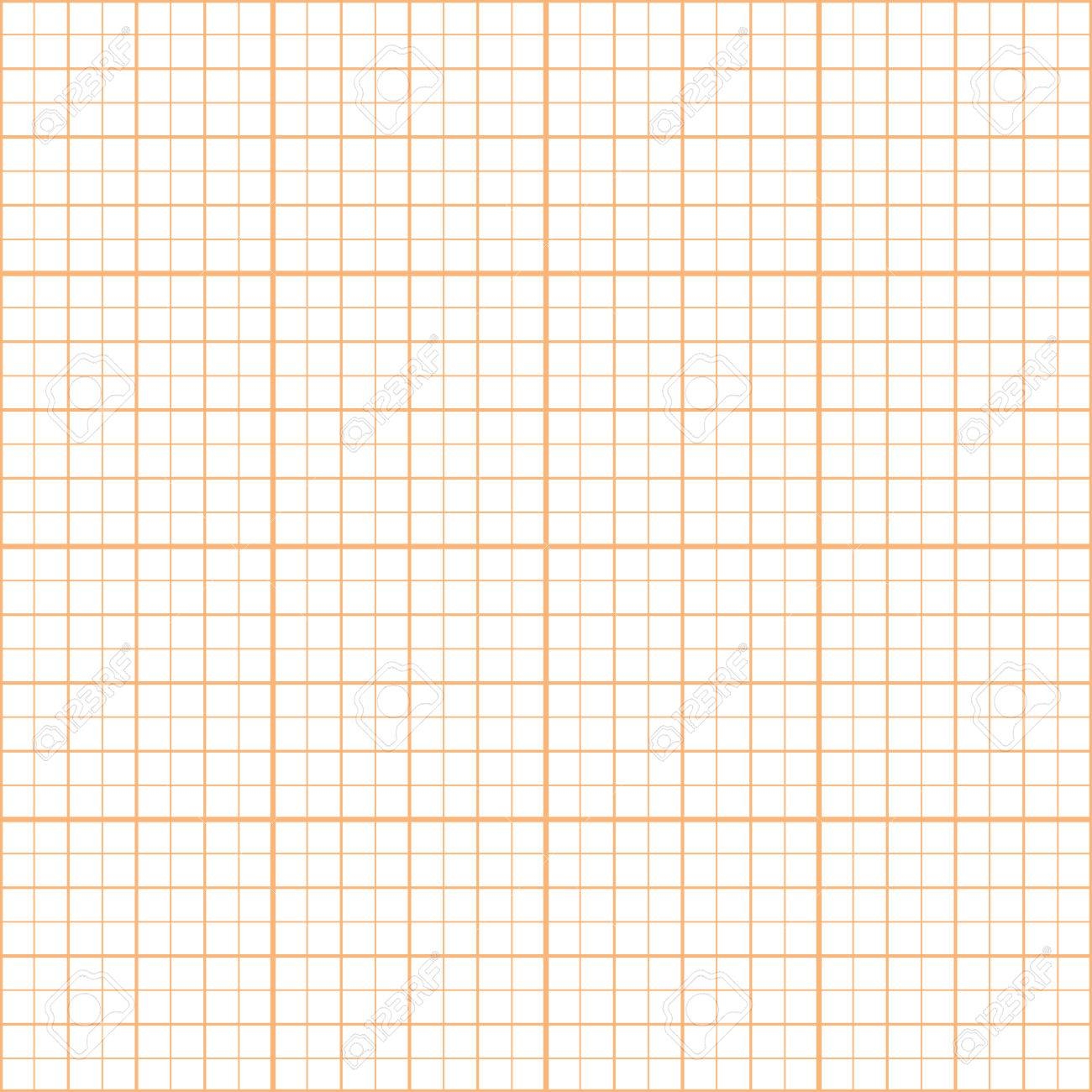 Vector Orange Graph Paper Seamless Pattern Grid Accented Every Inch Stock Photo Picture And Royalty Free Image Image 80773270 