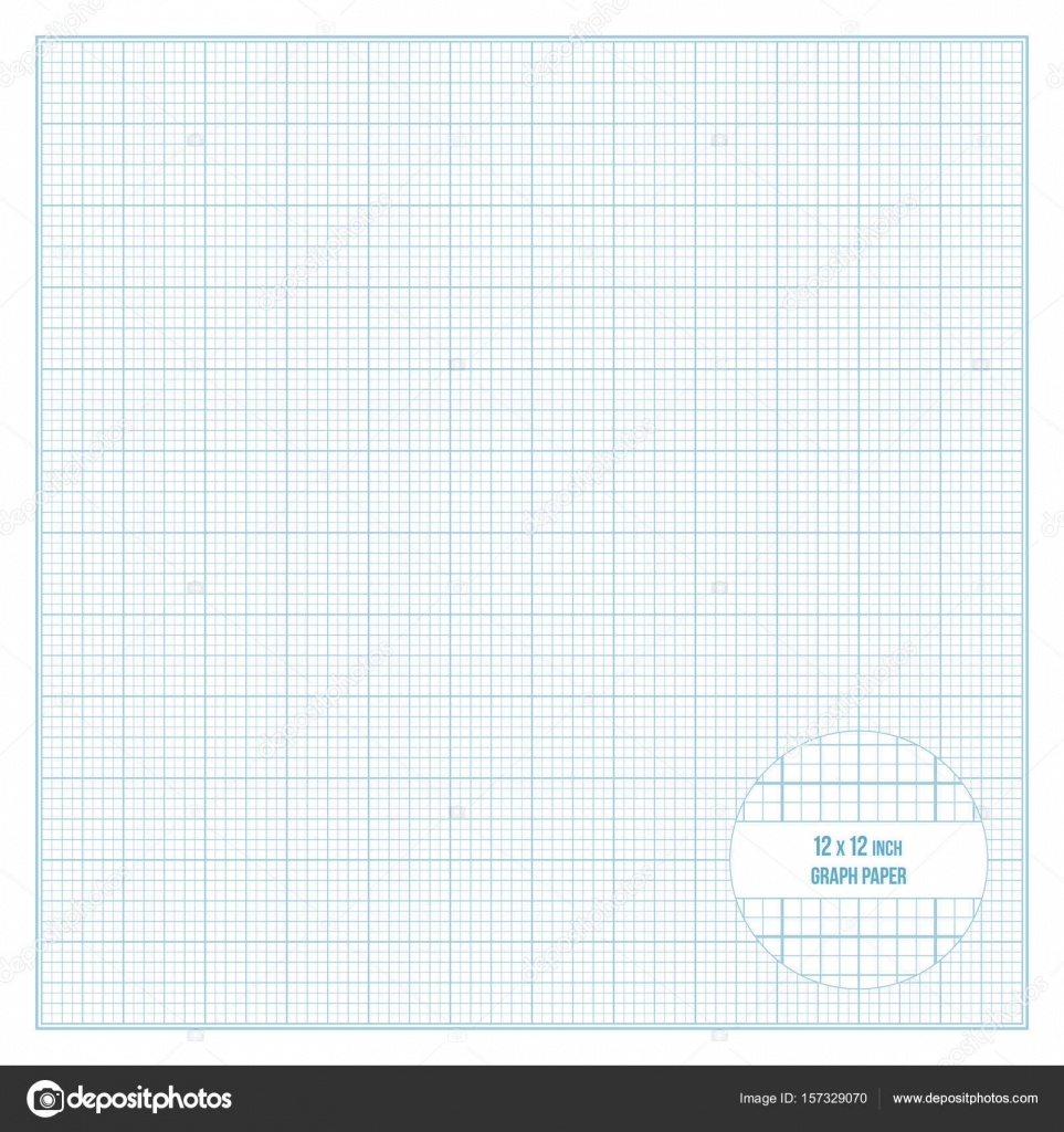 Vector Printable Graph Paper 12x12 Inch Size Stock Vector By laverock 157329070