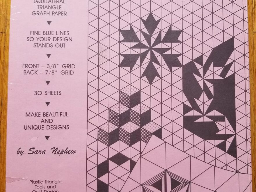 Vintage New NIP Sara Nephew Equilateral Clearview Triangle 2 sided Quilter s Quilting Graph Paper Ruler Tool 30 Sheets 3 8 7 8 Grid DIY Etsy
